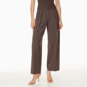 NWT Babaton Revue Pleated Trouser Pants TAUPE size 2